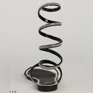Rhinestone Spiral Sandals